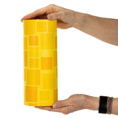 Article Papier de fleuriste jaune à motif mosaïque, 25 cm x 100 m, pour bouquets et pots de fleurs
