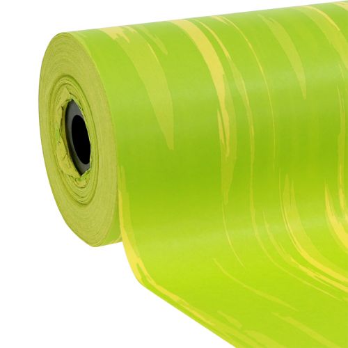 Papier manchette rayé mai vert, jaune 25cm 100m