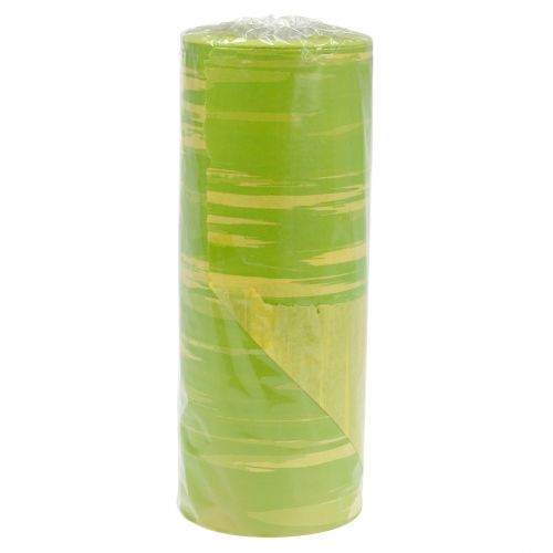 Floristik24 Papier manchette rayé mai vert, jaune 25cm 100m