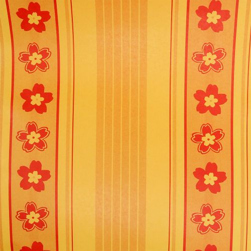 Article Papier manchette motif floral 37,5cm 100m jaune, rouge