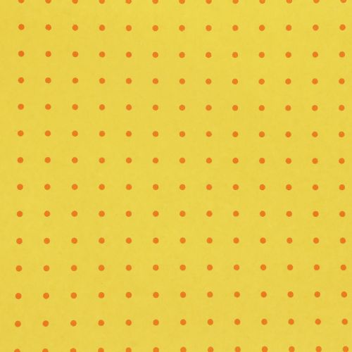 Floristik24 Papier manchette papier de soie pois jaunes 25cm 100m