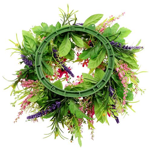 Floristik24 Couronne de marguerites avec lavande Ø 28 cm, fuchsia