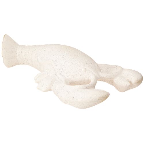Figurine en céramique décorative maritime Homard Blanc 26,5×13×5cm