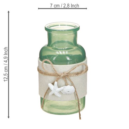 Article Vases bouteille Déco marine avec feutre Lot de 3 H12,5cm