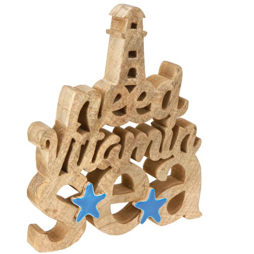 Floristik24 Décoration maritime en bois Déco de table Bois de manguier 27×33cm