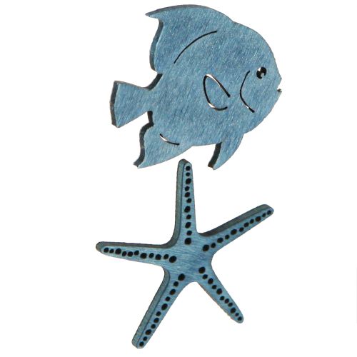 Article Décoration de table en bois à disperser, motif marin, étoile de mer, 4 cm, 72 pièces