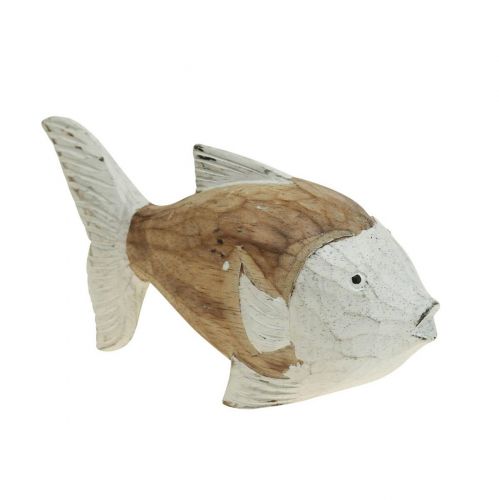 Floristik24 Décoration maritime poisson bois poisson en bois shabby chic 17×8cm