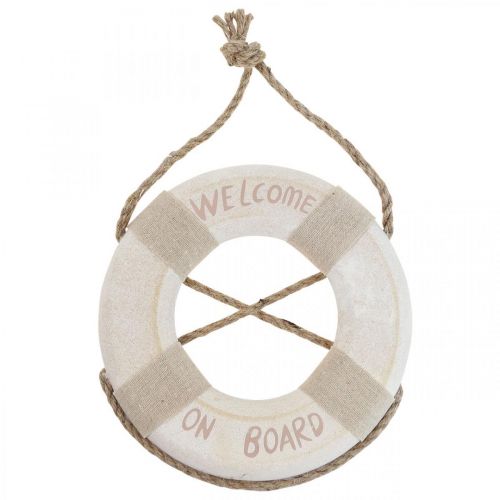 Floristik24 Déco Maritime Bouée Déco &quot;Bienvenue à Bord&quot; Ø22cm