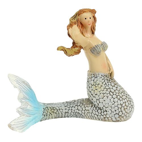 Floristik24 Figurine décorative sirène bleue 6 – 9,5 cm 3 p.