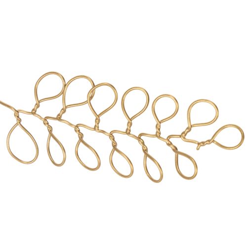 Article Guirlande décorative de fleurs en métal, fil de fer pour couronne de fleurs, décoration estivale, décoration murale, doré, 110 cm