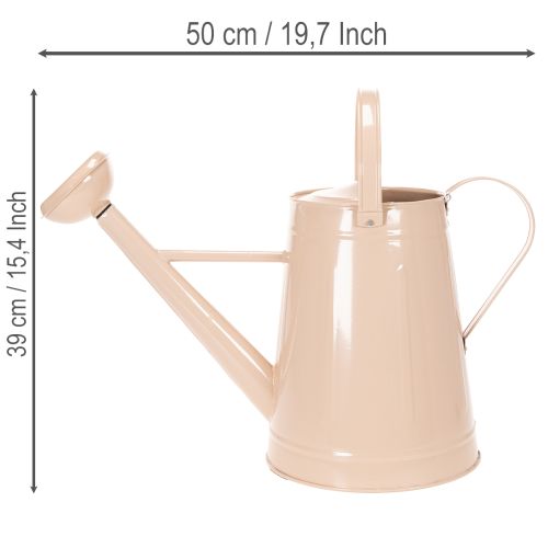 Arrosoir décoratif en métal couleur sable 50×22,5×39cm | Floristik24.fr