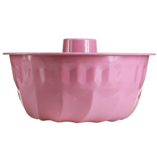 Article Moule à pâtisserie bol décoratif en métal Gugelhupf rose Ø23cm H12cm