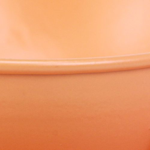 Article Tasse décorative en métal orange Ø11,5cm H6cm avec soucoupe 2 pièces