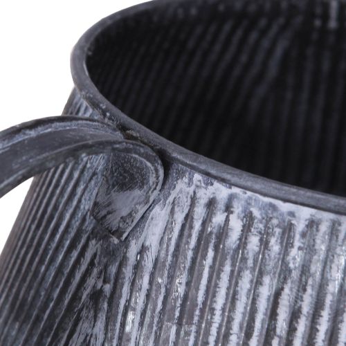 Article Pichet décoratif vintage en métal noir H12,5cm