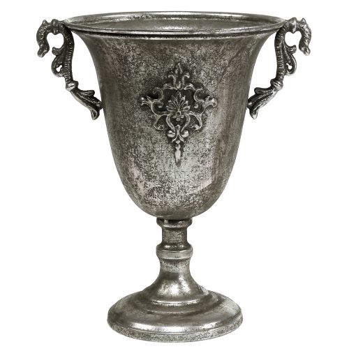 Floristik24 Tasse en métal argent antique Ø20.0cm H30cm