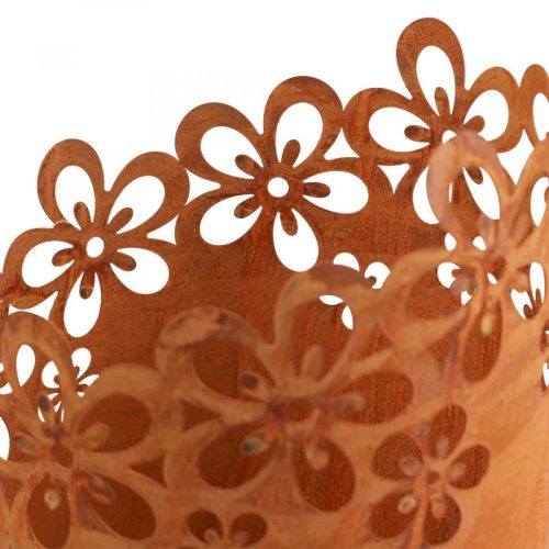 Floristik24 Lanterne décorative métal rouille pot métal Ø16cm H23cm