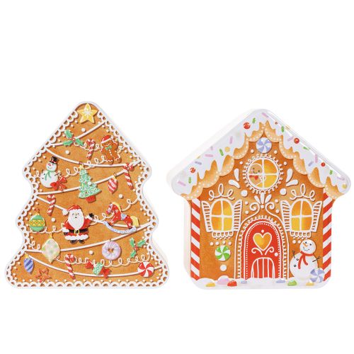 Boîtes en métal design sapin