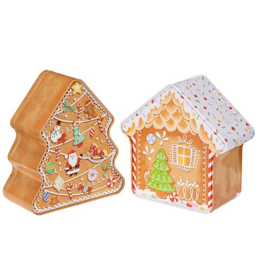Boîtes en métal design sapin
