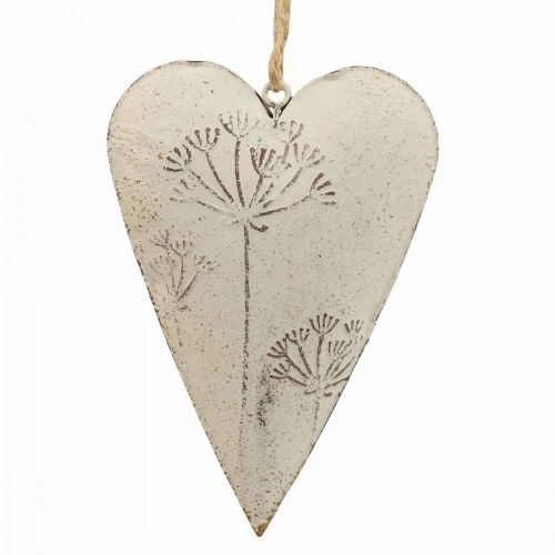 Floristik24 Coeur en métal, coeur décoratif à suspendre, décoration coeur H11cm 3pcs