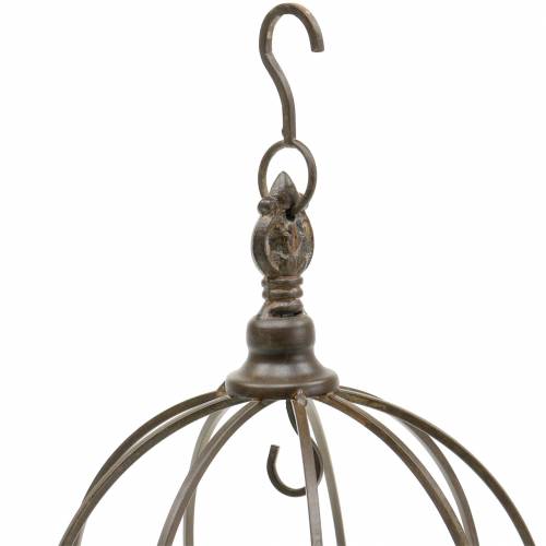 Article Déco cuisine Couronne crochets Métal antique Ø22cm H28cm