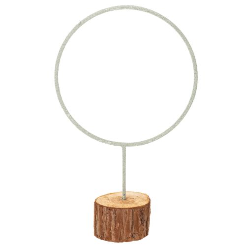 Deko anneau en métal sur support en bois 43 cm acheter | Floristik24.fr