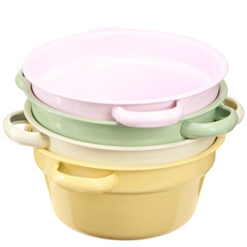 Article Bol décoratif en métal de couleur pastel Ø17cm H8cm 4pcs