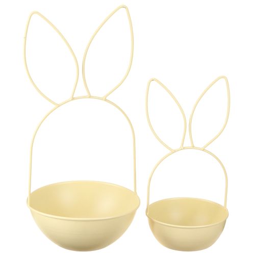 Panier de Pâques avec oreilles de lapin, décoration de table pour Pâques et le réveillon du printemps, 34 cm, 1 pièce