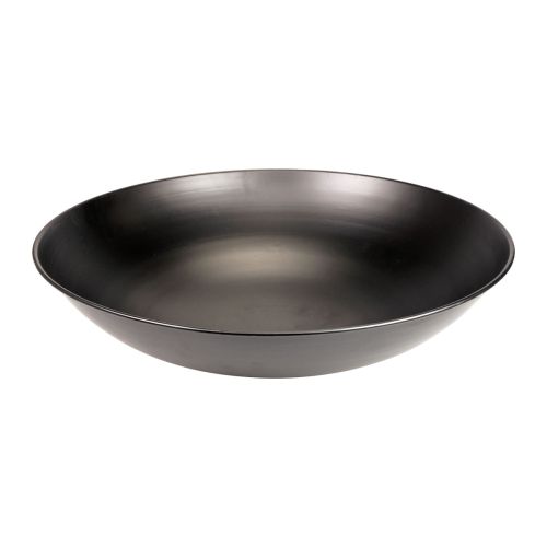 Bol décoratif en métal bol rond en métal noir avec socle Ø40cm