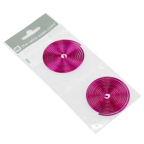 Floristik24 Fil d&#39;escargot en métal escargot rose 2mm 120cm 2pcs