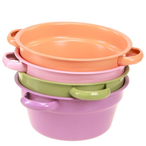 Article Bol décoratif en métal 4 couleurs printanières Ø17cm 4pcs