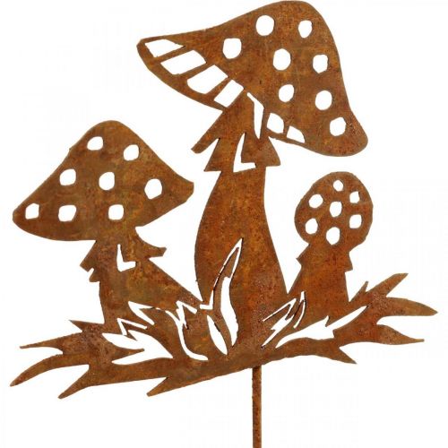 Floristik24 Bouchons d&#39;automne crapauds, décoration métal, bouchon fleur patine 39cm