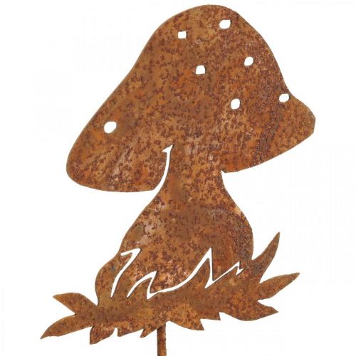 Floristik24 Bouchon métal amanite tue-mouche décoration automne décoration champignon patine 42cm