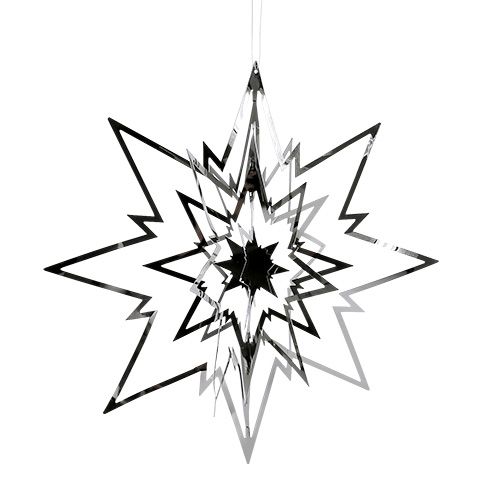 Floristik24 Etoile en métal grande pour suspendre l'argent 24cm