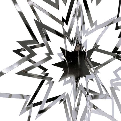 Floristik24 Etoile en métal grande pour suspendre l'argent 24cm
