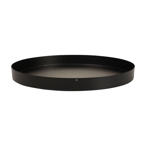 Floristik24 Plateau métal plateau bougie rond noir Ø20cm H2.5cm 2pcs