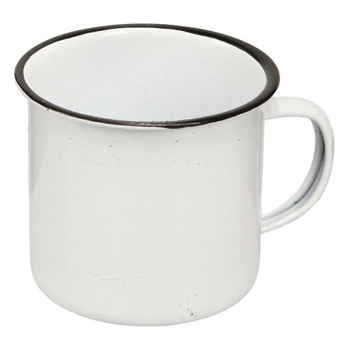 Article Coupe en métal pour plantes en métal blanc noir Ø9cm 4pcs