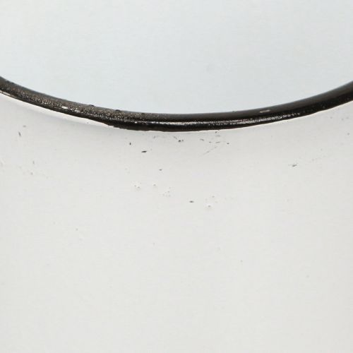 Article Coupe en métal pour plantes en métal blanc noir Ø9cm 4pcs