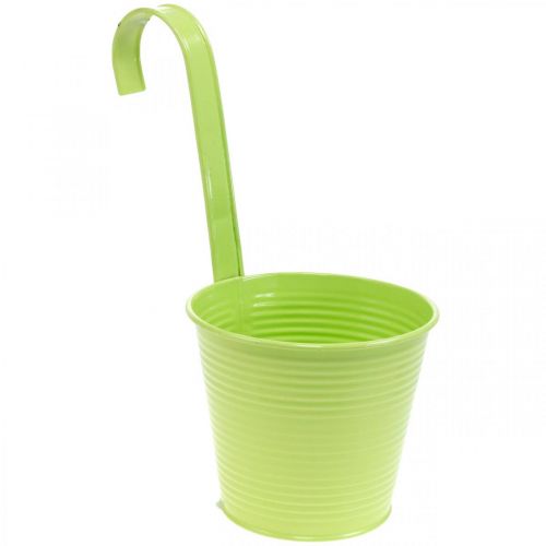 Cache-pot à accrocher, décoration balcon, pot de fleur vert Ø13,5cm