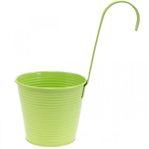 Floristik24 Cache-pot à accrocher, décoration balcon, pot de fleur vert Ø13,5cm