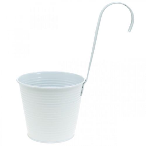 Floristik24 Jardinière, cache-pot à suspendre, décoration florale, pot suspendu blanc Ø13,5cm