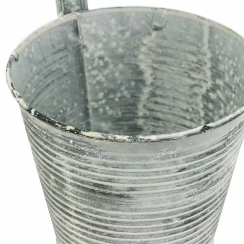 Floristik24 Cache-pot à suspendre métal crème antique Ø13cm H11.5cm