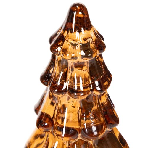 Sapins en verre LED décoratifs 13 cm intérieur set de 2 | Floristik24.fr