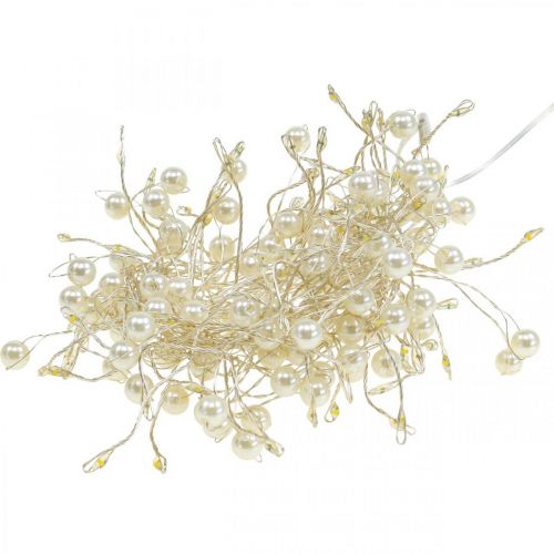 Article Guirlande lumineuse Cluster LED perles d&#39;intérieur minuterie blanc chaud 1.2m