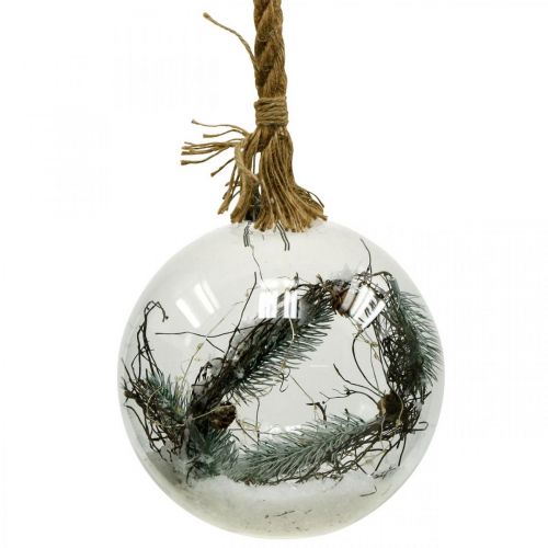 Floristik24 Boule LED sapin neige intérieur Ø20cm 40L blanc chaud timer