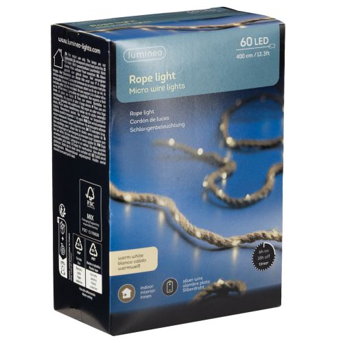 Article Guirlande lumineuse Micro LED avec cordon intérieur blanc chaud 390 cm
