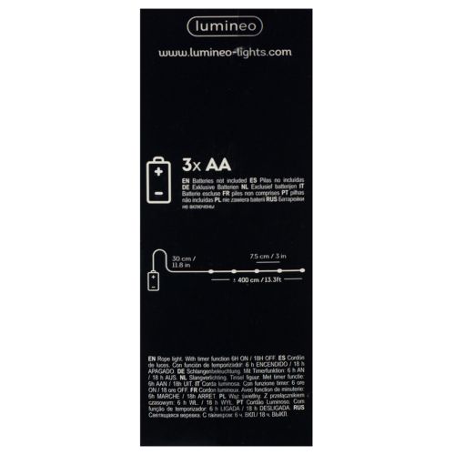 Article Guirlande lumineuse Micro LED avec cordon intérieur blanc chaud 390 cm
