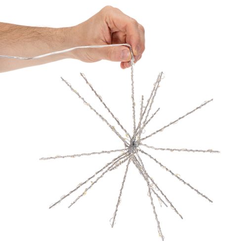 Décoration étoile polaire lumineuse LED 29 cm lumière chaude métal extérieur | Floristik24.fr