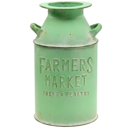 Floristik24 Pot à lait décoratif vert antique Ø18cm H32cm