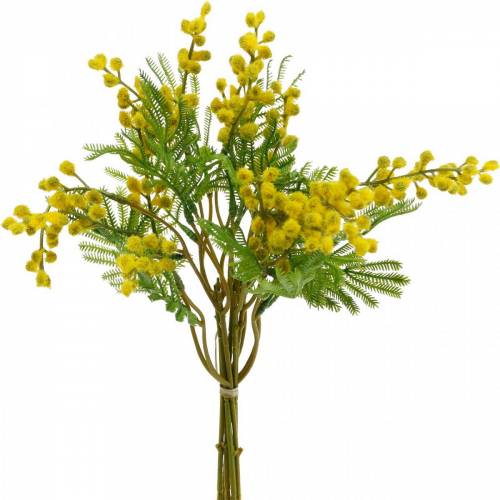 Floristik24 Bouquet de plantes artificielles artificielles jaune mimosa 39cm