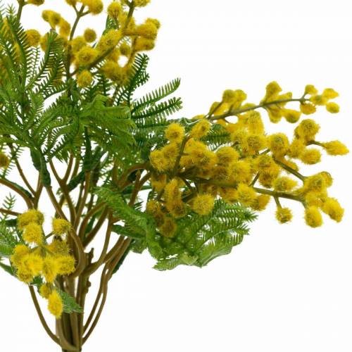 Floristik24 Bouquet de plantes artificielles artificielles jaune mimosa 39cm